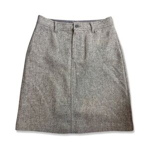 J CREW Grey Wool Mini Skirt